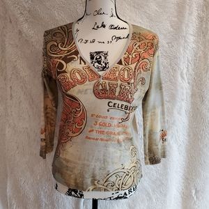 SKINNY MINNIE Graphic Top - Large